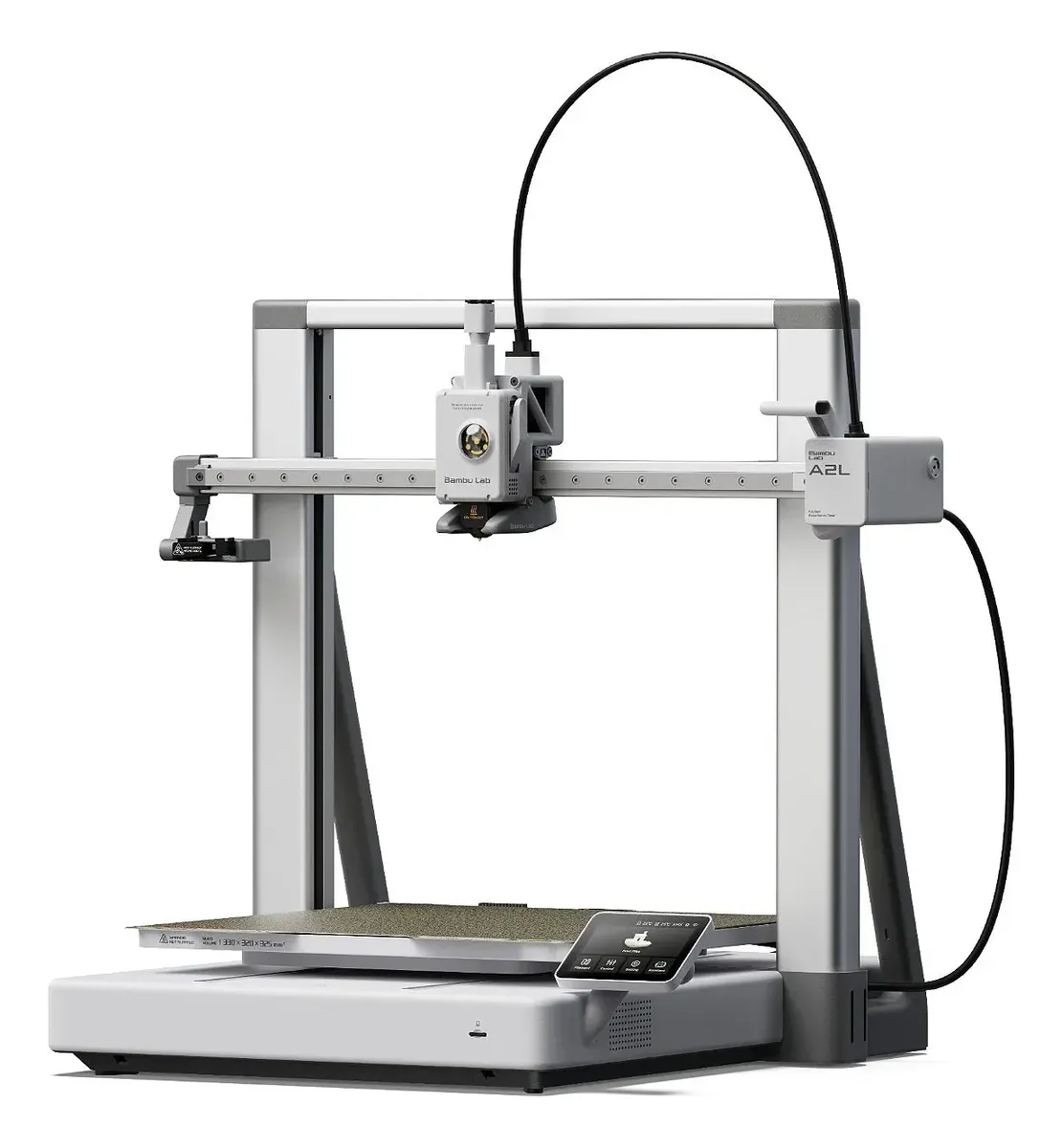 Impressora 3D Bambu Lab A2L 330x320x325mm em vista frontal