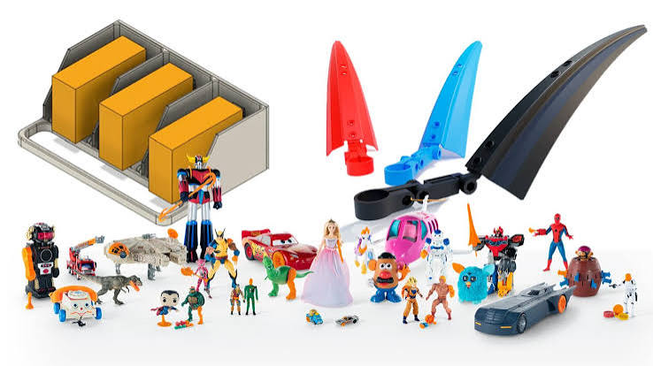Brinquedos, peças de reposição e miniaturas impressas em 3D